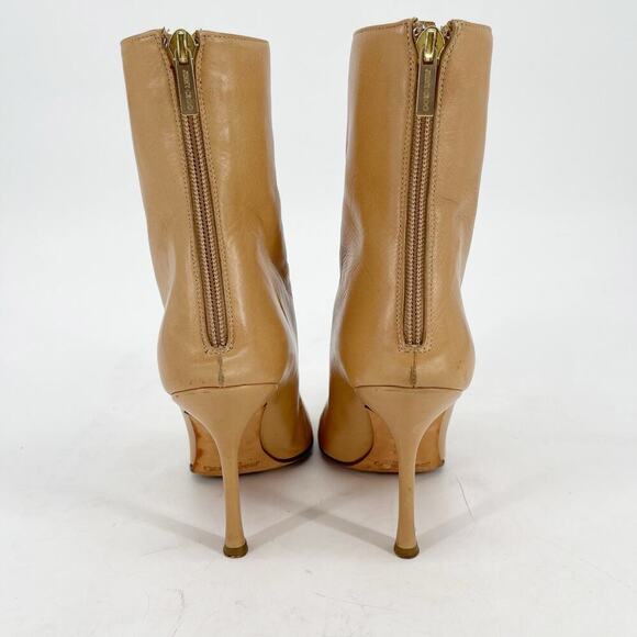 Jimmy Choo Camel Tan Retro Y2K Pointed Toe Heeled Ankle Boot size IT 38.5 - Picture 7 of 13